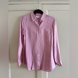 J. Jill Linen Long Sleeve Swing Button Down Top Blouse
